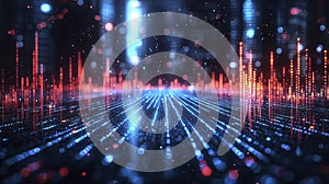 Colorful Audio Waveform Visualization in Motion