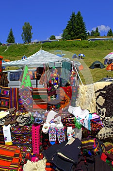 Colorful authentic handmade Rodopian objects