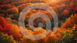 Colorful autumn forest in the mountains