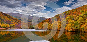 Colorful autumn landscape in the mountains