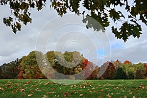 Colorful Autumn Landscape in the Poconos of Pennsylvania