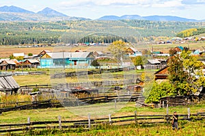 Colorful autumn landscape in Russian Far East Countries