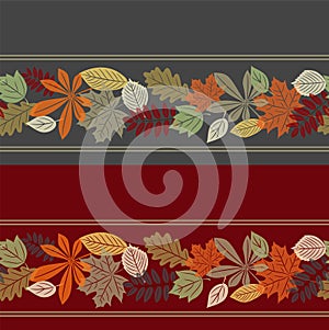 Colorful autumn leaf seamless pattern