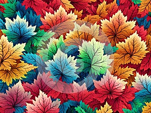 Colorful Autumn Maple Leaves background