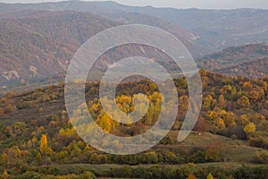 Colorful autumn in the mountains