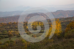 Colorful autumn in the mountains