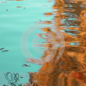 Colorful autumn reflection