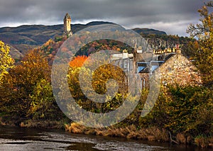 Colorful autumnal a view of William Wallace monument