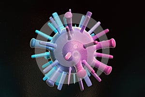 Colorful avian flu virus