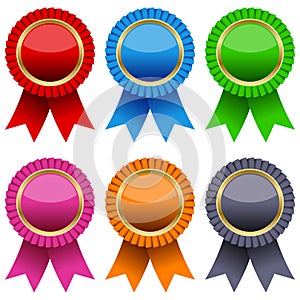 Colorful Award Ribbons Set