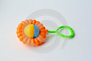 A colorful baby rattle