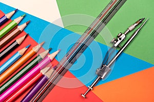 Colorful background back to school