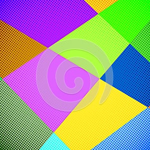 Colorful background with bubbles. Pop art creative concept New Year comic book magazine cover. Cartoon halftone retro