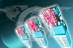 Colorful background with cabel