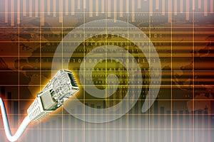 Colorful background with cabel