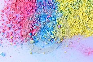 Colorful background of chalk powder.