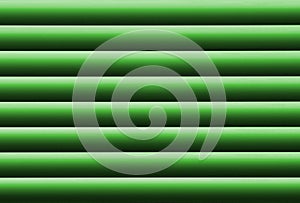 Colorful background consisting of green rectangle in a row next to each other. Mosaic of geometric elements. Green horizontal louv