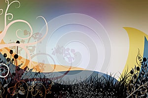 Colorful background cover swirls design image