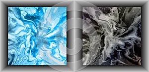 Colorful background with the effect of spreading liquid. Liquid art for the design of backgrounds, posters, covers