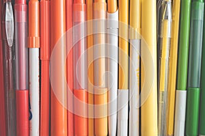 Colorful background with multicolored crayons