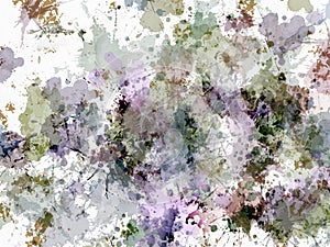 Random paint stains over withe white background