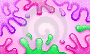 Colorful background with pink and green splashes