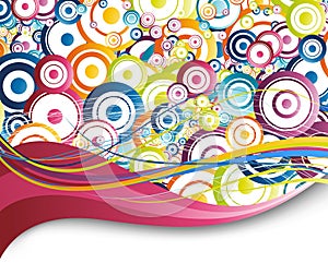 Colorful background - rainbow circles