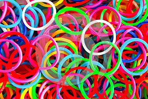 Colorful background rainbow colors rubber bands loom