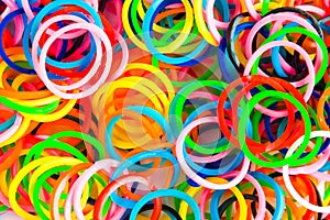 Colorful background rainbow colors rubber bands loom