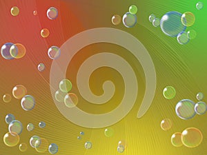 Multicolored background with soap bubbles