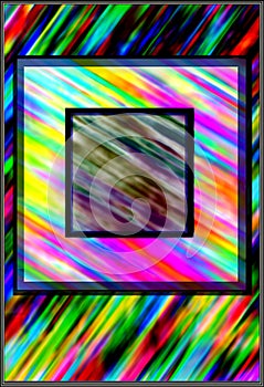 Colorful background with square frames superposed