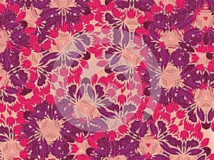 Colorful background with subtle floral motif. Abstract pattern.