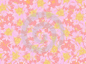 Colorful background with subtle floral motif. Abstract pattern.