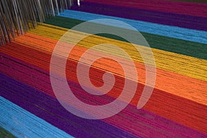 Colorful background. Traditional pattern from Ecuador photo
