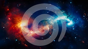 Colorful background with universe