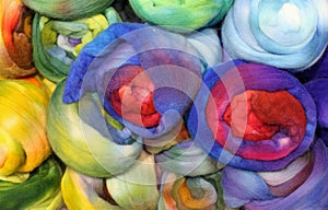 Backgrounds of soft wool balls