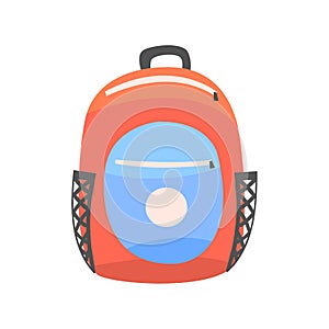 Colorful backpack, rucksack for school or travel vector Illustration