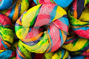 Colorful bagels background