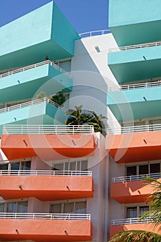 Colorful balconies photo