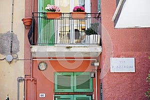 A colorful balcony in Italy