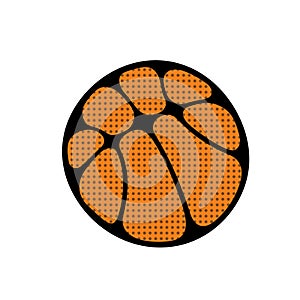 Colorful ball for outdoor basketbal game. Vector art.