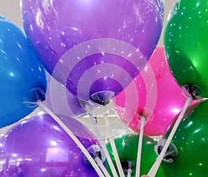 Colorful ballons filled with water