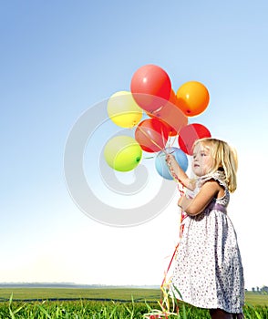 Colorful balloon girl