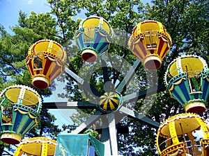 Colorful balloon ride