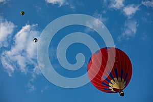 Colorful balloons in the blue sky