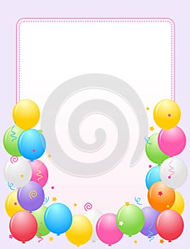 Colorful Balloons border / Party frame