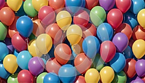 Colorful Balloons Filling the Frame photo
