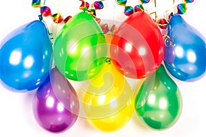 Colorful balloons and garlands. Party decoration