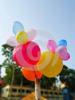 Colorful Balloons In The Village Fair