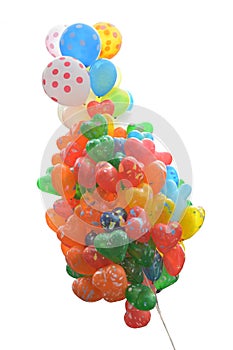 Colorful balloons with white background